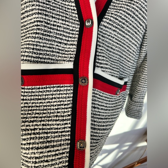 NWOT Maje Visala Tweed Effect Cardigan Jacket Straight Midi Size 38 M - Picture 7 of 13